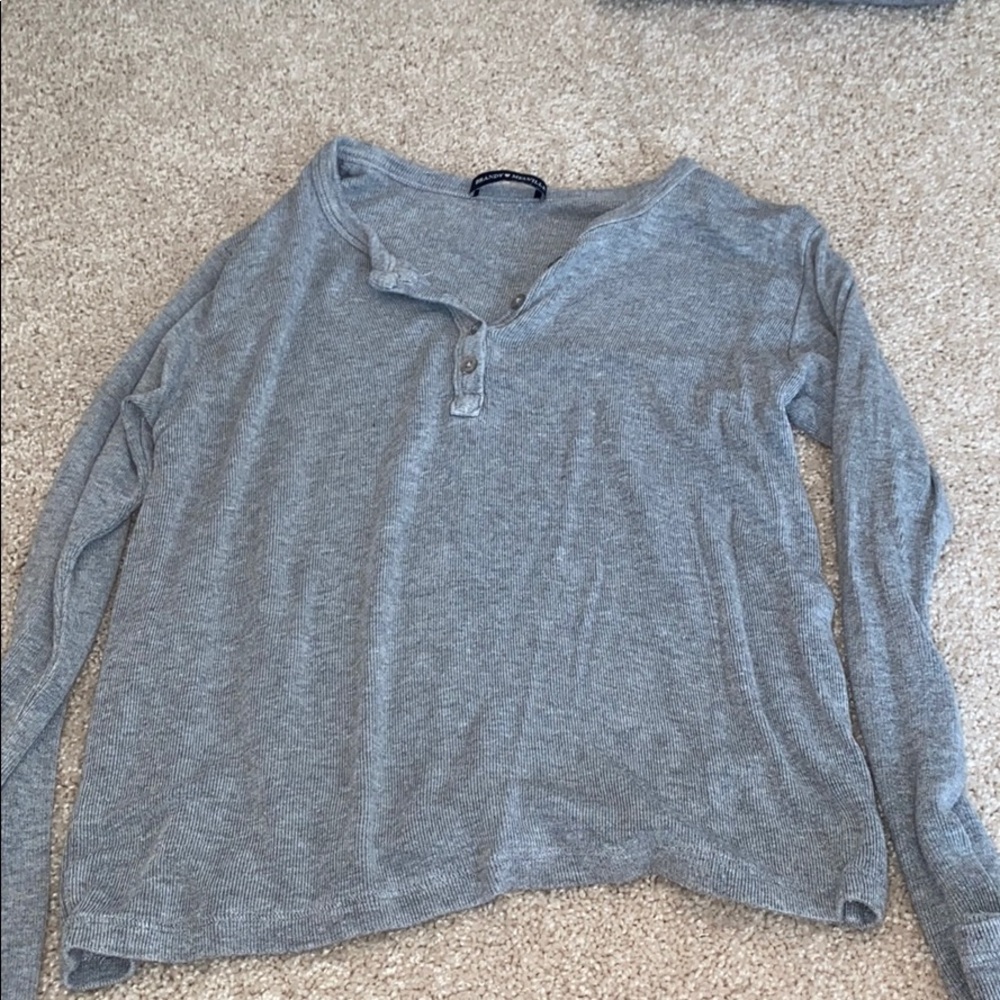 Brandy Melville grey stretchy top